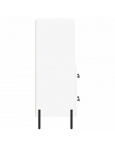 Credenza Bianca 34,5x34x90 cm in Legno Multistrato 2