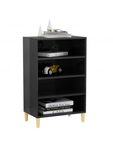 Credenza Grigio Lucido 57x35x90 cm in Legno Multistrato