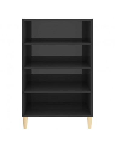 Credenza Grigio Lucido 57x35x90 cm in Legno Multistrato