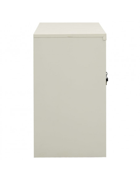 Armadio per Ufficio Grigio Chiaro 90x40x70 cm in Acciaio