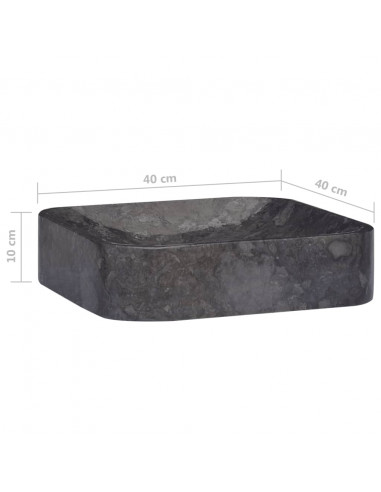 Lavandino Nero 40x40x10 cm in Marmo