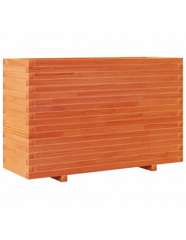 Fioriera Giardino Marrone Cera 110x40x72 cm Legno Massello Pino