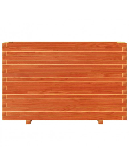 Fioriera Giardino Marrone Cera 110x40x72 cm Legno Massello Pino