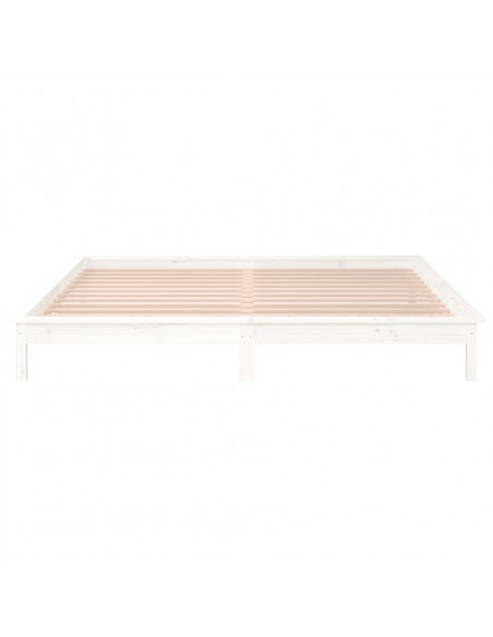 Giroletto LED Bianco 140x190 cm in Legno Massello