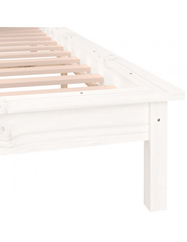 Giroletto LED Bianco 140x190 cm in Legno Massello