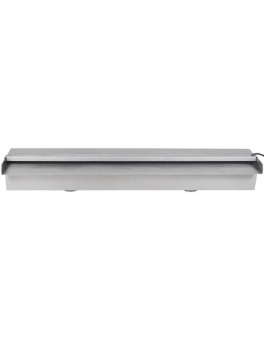Cascata per Laghetto Rettangolare con LED in Acciaio Inox 60 cm