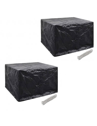 Coperture Arredi Giardino 2pz Polyrattan 8 Occhielli 113x113cm