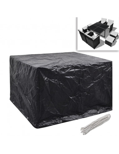 Coperture Arredi Giardino 2pz Polyrattan 8 Occhielli 113x113cm