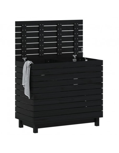 Cesto per Bucato 88,5x44x76 cm Legno Massello Pino