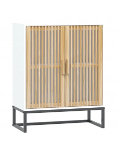 Credenza Bianca 60x30x75 cm in Legno Multistrato 2