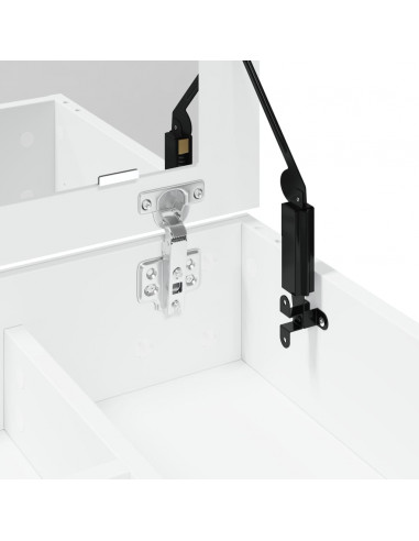 Toeletta con Specchio Bianco 73x46,5x120 cm