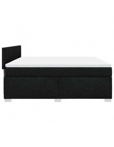 Giroletto a Molle con Materasso Nero 180x200 cm in Tessuto
