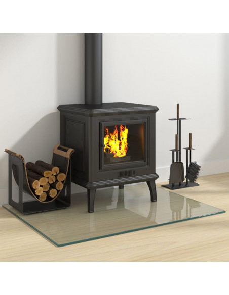 Lastra in Vetro per Caminetto Rettangolare 80x60 cm