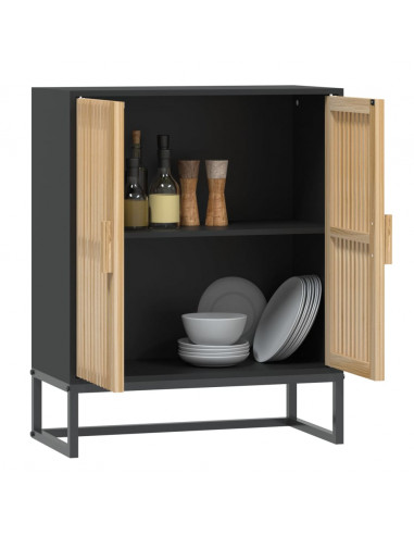 Credenza Nera 60x30x75 cm in Legno Multistrato