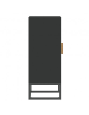 Credenza Nera 60x30x75 cm in Legno Multistrato