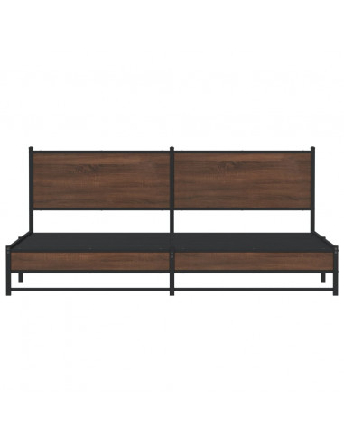 Giroletto senza Materaso in Metallo Rovere Marrone 200x200 cm