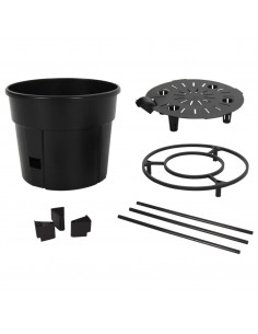 Vaso a Torre per Pomodori Antracite Ø29,5x115 cm Polipropilene