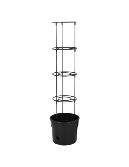 Vaso a Torre per Pomodori Antracite Ø29,5x115 cm Polipropilene