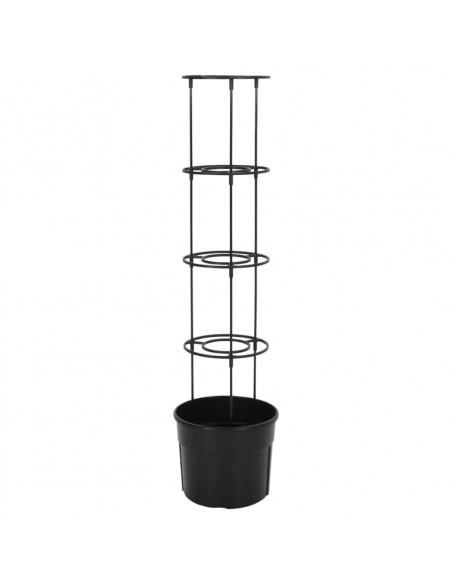 Vaso a Torre per Pomodori Antracite Ø29,5x115 cm Polipropilene