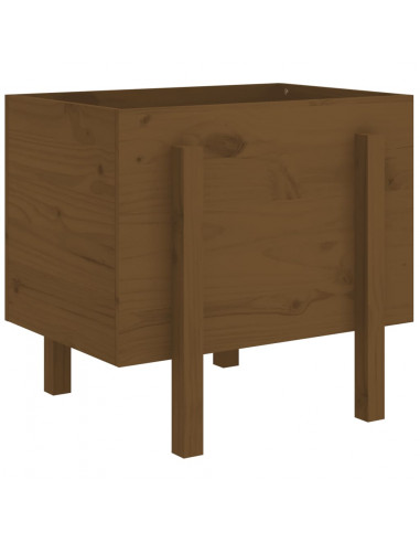 Fioriera da Giardino Miele 62x50x57 cm Legno Massello di Pino