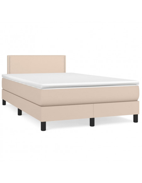 Giroletto a Molle con Materasso Cappuccino 120x200cm Similpelle