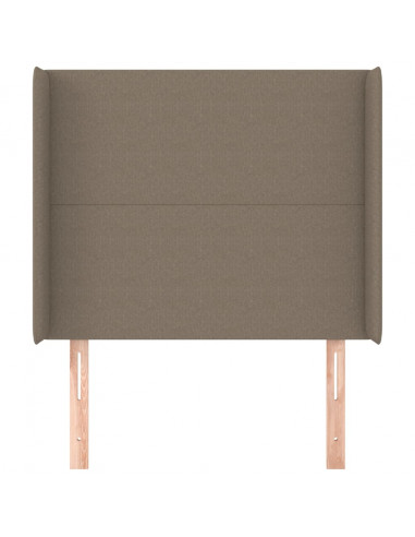 Testiera ad Orecchio Tortora 93x16x118/128 cm in Tessuto