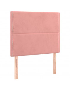 Testiere 2 pz Rosa 100x5x78/88 cm in Velluto 2