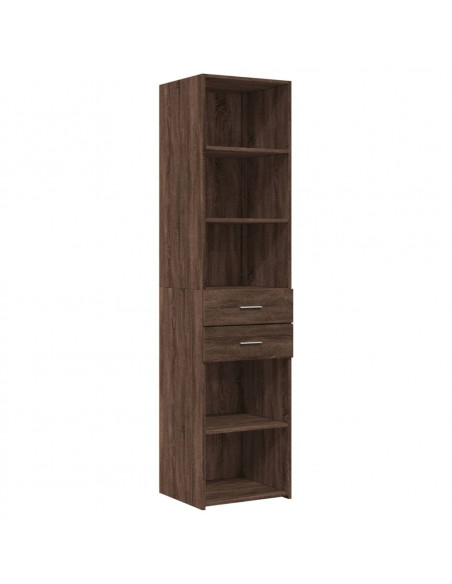 Credenza Rovere Marrone 45x42,5x185 cm in Legno Multistrato