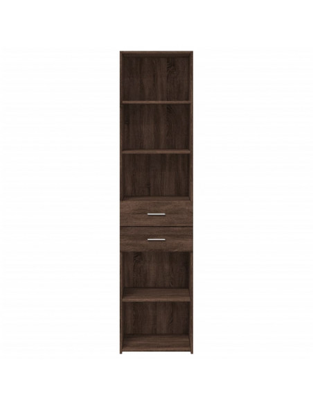 Credenza Rovere Marrone 45x42,5x185 cm in Legno Multistrato