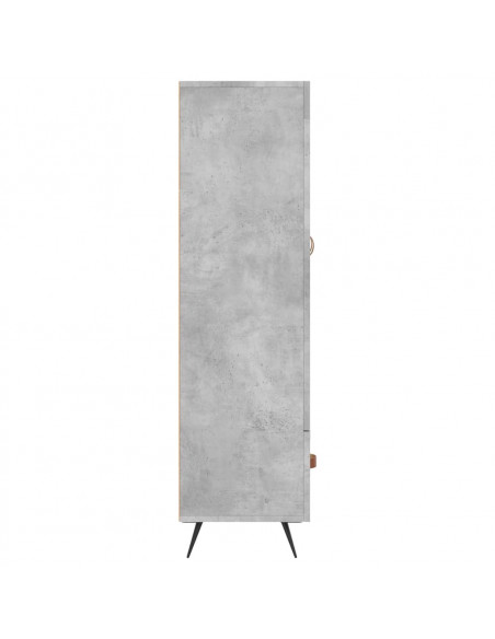 Credenza Grigio Cemento 69,5x31x115 cm in Legno Multistrato