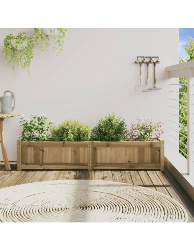 Fioriera da Giardino 150x31x31 cm in Legno di Pino Impregnato