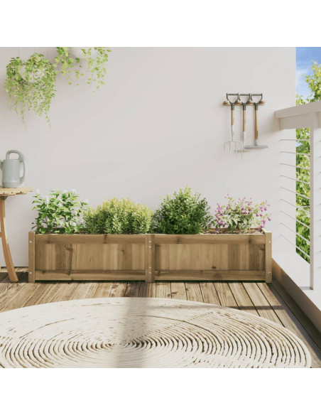 Fioriera da Giardino 150x31x31 cm in Legno di Pino Impregnato