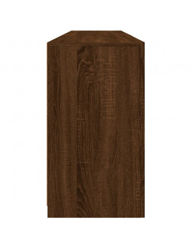 Credenza con Luci LED Rovere Marrone 181,5x37x67 cm