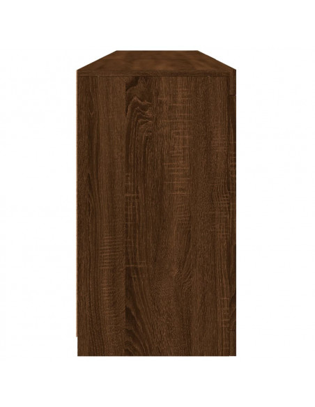 Credenza con Luci LED Rovere Marrone 181,5x37x67 cm