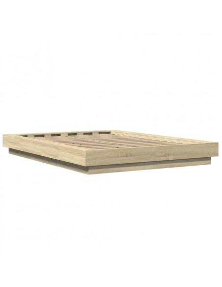 Giroletto Luci LED Rovere Sonoma 135x190 cm Legno Multistrato