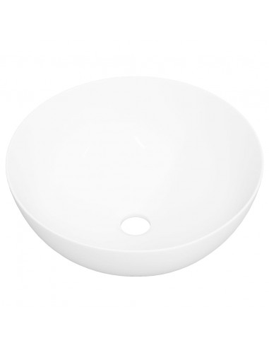 Lavandino Bianco 36x15 cm in Ceramica Rotondo