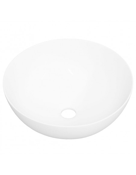 Lavandino Bianco 36x15 cm in Ceramica Rotondo
