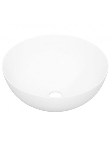 Lavandino Bianco 36x15 cm in Ceramica Rotondo