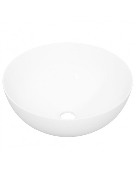 Lavandino Bianco 36x15 cm in Ceramica Rotondo