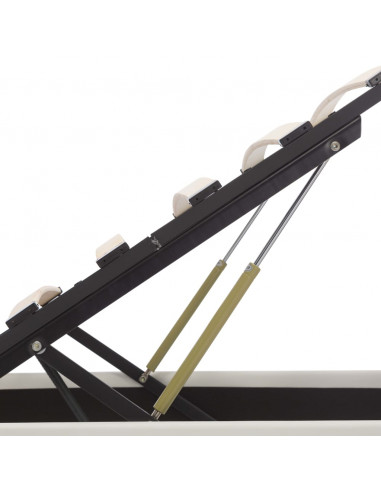 Giroletto Contenitore Idraulico LED Bianco Similpelle 160x200cm