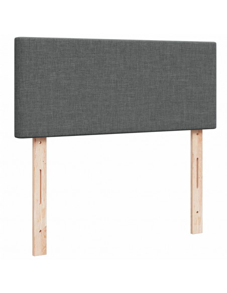 Giroletto a Molle con Materasso Grigio Scuro 120x200 cm Tessuto