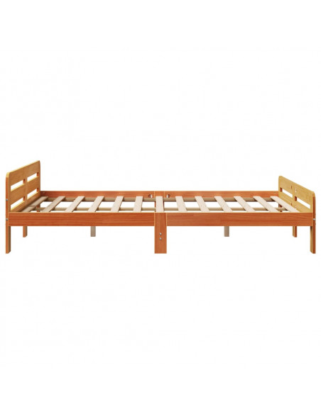 Giroletto senza Materasso Marrone Cera 140x200cm Massello Pino