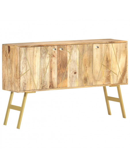 Credenza 118x30x75 cm in Legno Massello di Mango