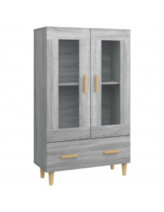 Credenza Grigio Sonoma 70x31x115 cm in Legno Multistrato 2
