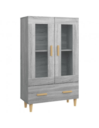 Credenza Grigio Sonoma 70x31x115 cm in Legno Multistrato