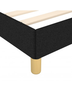 Giroletto con Testiera Nero 80x200 cm in Tessuto 2