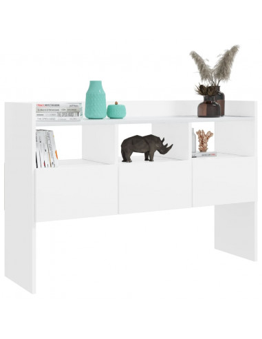 Credenza Bianca 120x30,5x70 cm in Legno Multistrato