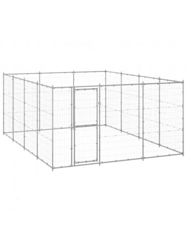 Gabbia per Cani da Esterno in Acciaio Zincato 14,52 m²