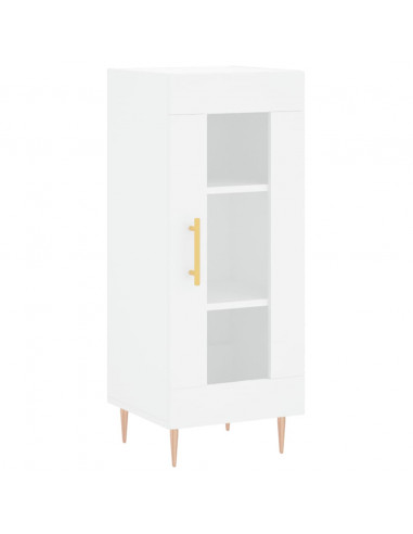 Credenza Bianca 34,5x34x180 cm in Legno Multistrato