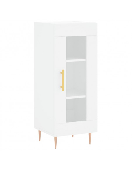 Credenza Bianca 34,5x34x180 cm in Legno Multistrato